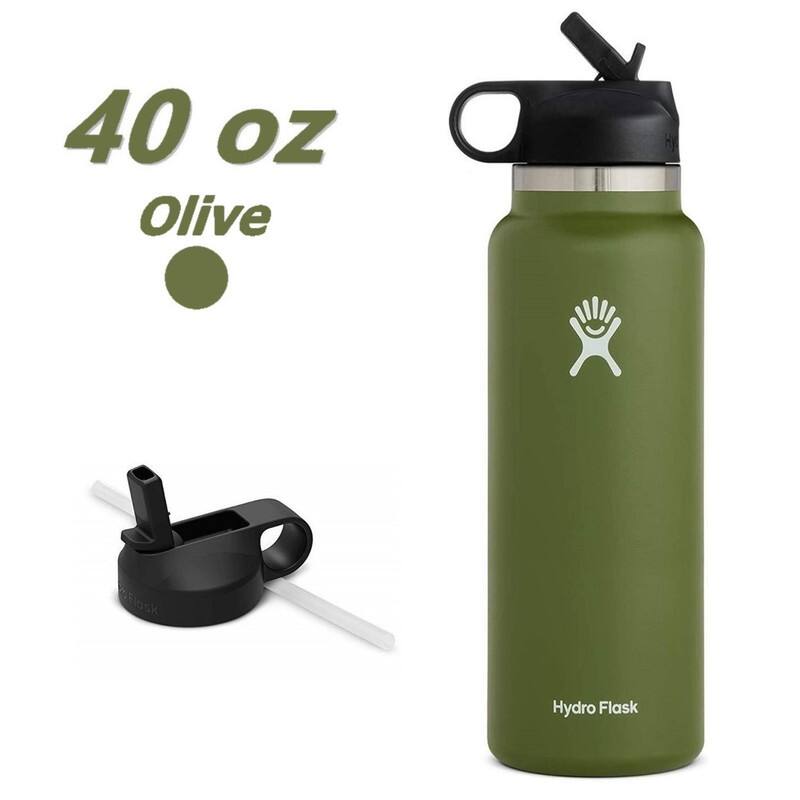 Hydro Flask 40oz Water Bottle,Leak proof,Vacuum Insulation - Olive