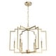 preview thumbnail 3 of 10, Hunter Zoanne 6-Light Modern Geometric Chandelier - Entry, Dining Room - Contemporary, Transitional