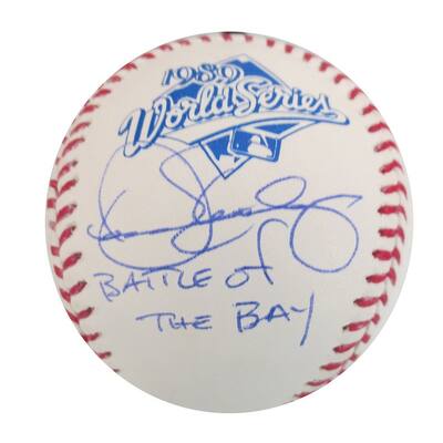 Dennis Eckersley Autographed 1989 World Series Signed Baseball BATTLE OF THE BAY - 8'6" x 11'6"