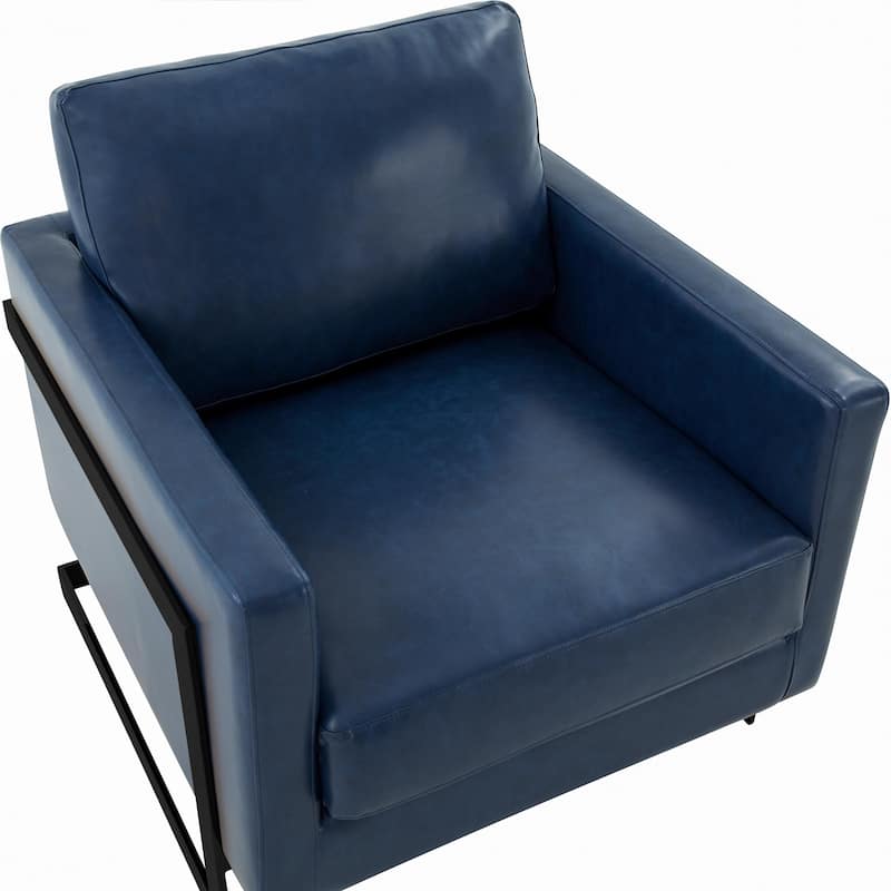 Lincoln Upholstered Velvet Single-Seater Sofa Fabric Accent Chair in Stainless Steel with Removable Cushions - 35"