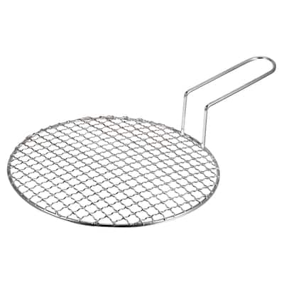 Stainless Steel Grill 10" Round Barbecue Mesh Outdoor Grill w Handle - 10-inch