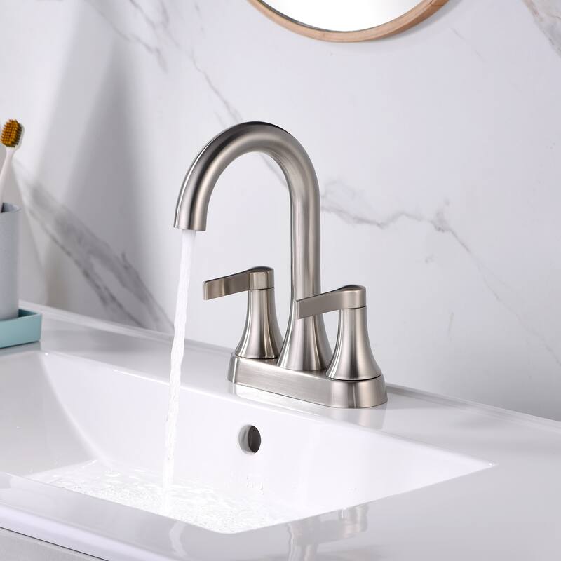 Luxier MSC11-T 4 in. Centerset 2-Handle Bathroom Faucet with Drain