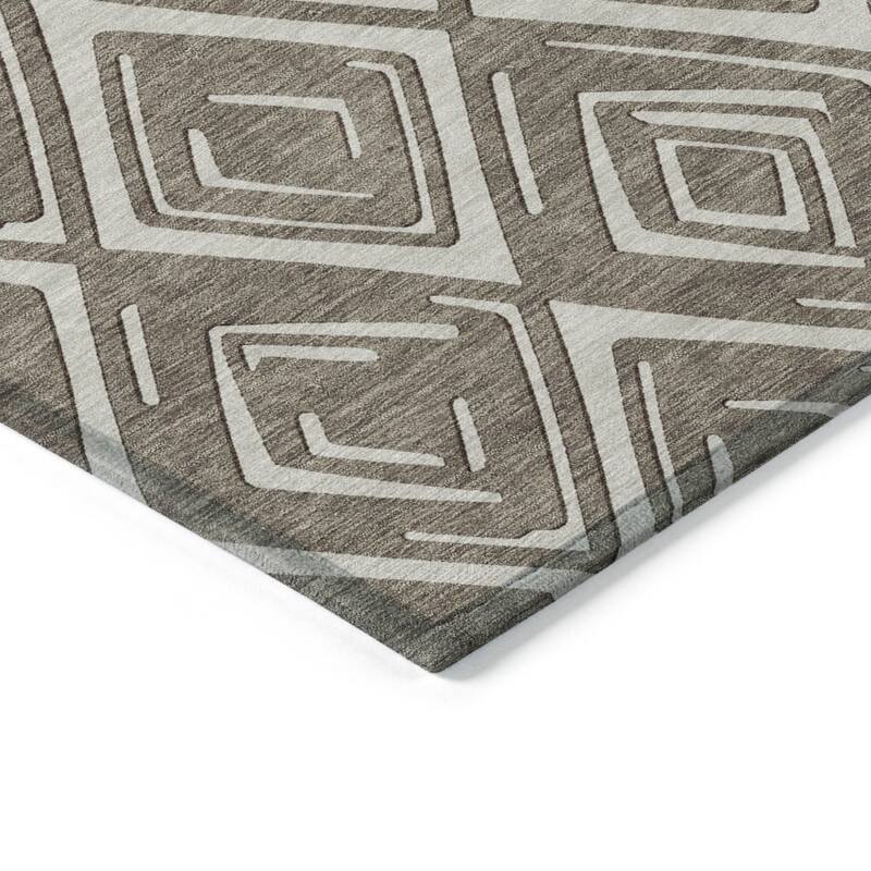 HomeRoots Geometric Transitional Rectangle Outdoor Rug