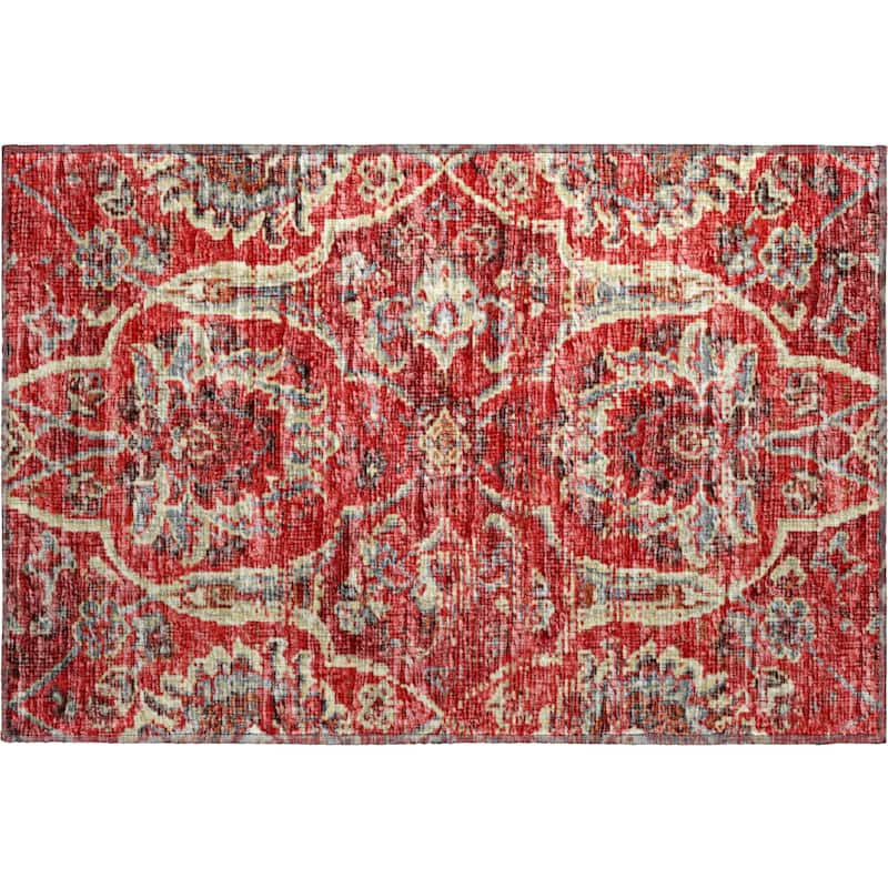 Premium Washable Super Soft Traditional Damask Mayfield Rug