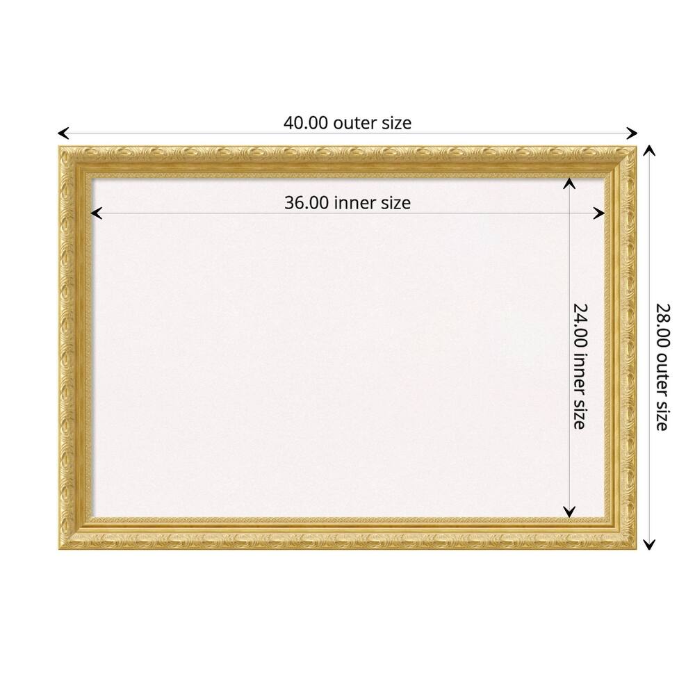 Versailles Gold Wood Framed White Corkboard Bulletin Board