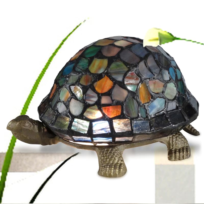 Blue Turtle Tiffany Accent Table Lamp