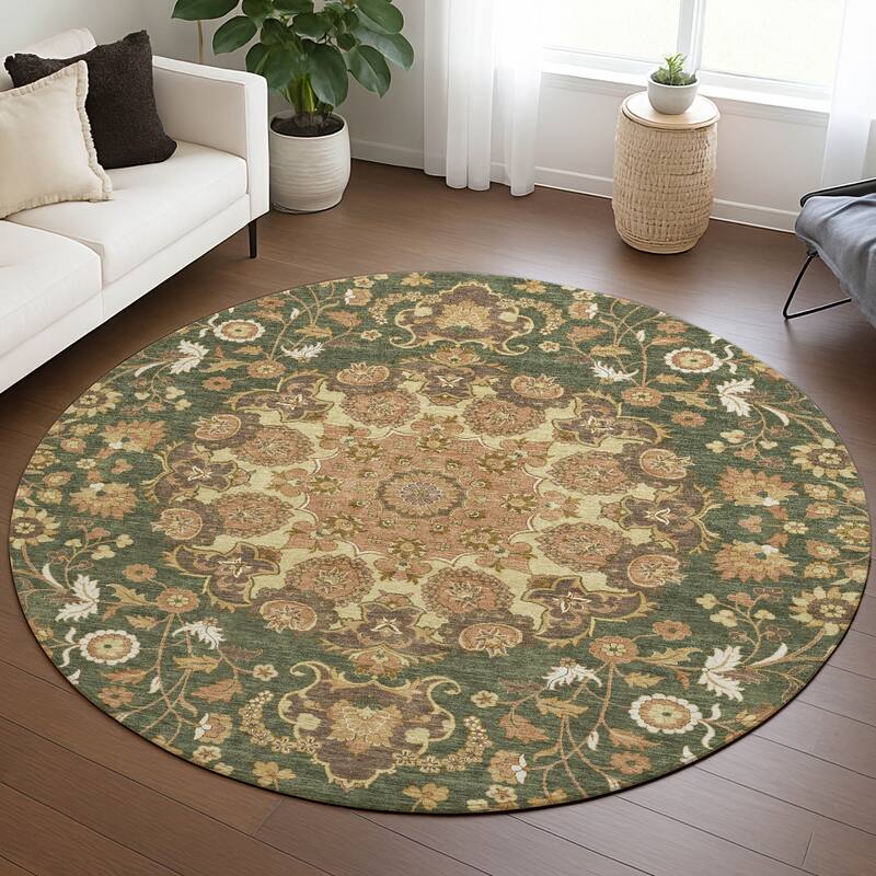 Machine Washable Indoor/ Outdoor Global Eckley Chantille Rug