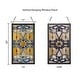 preview thumbnail 9 of 10, River of Goods Brandi's Amber Stained Glass 26-inch Window Panel - M