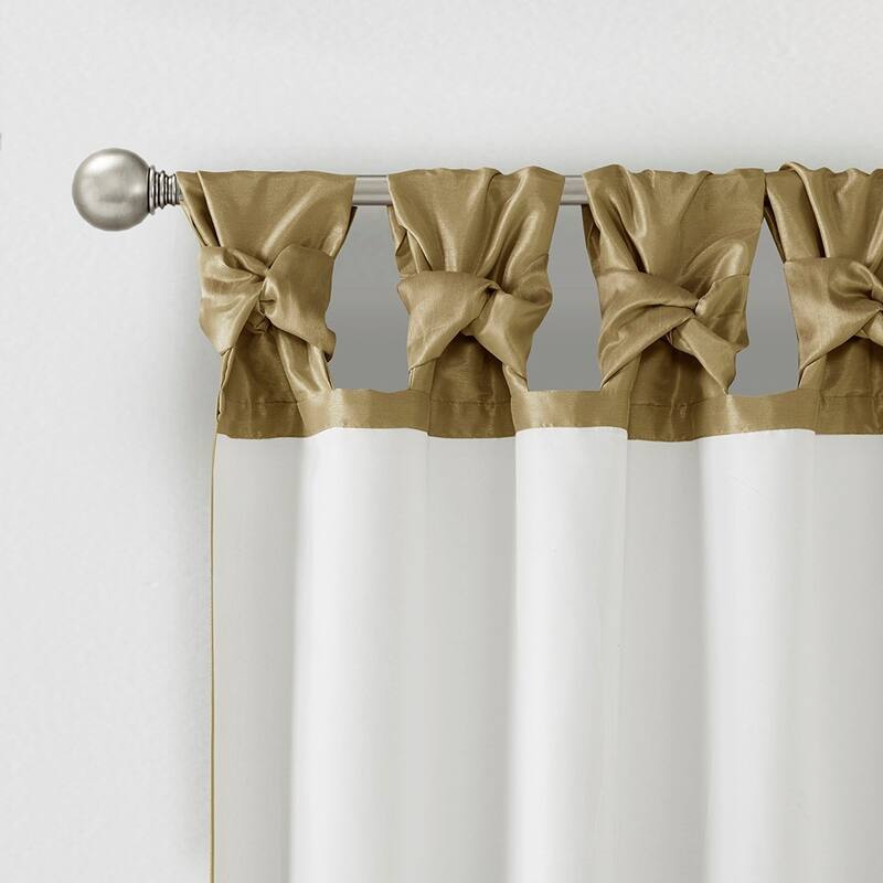 Twist Tab Lined Window Curtain Panel