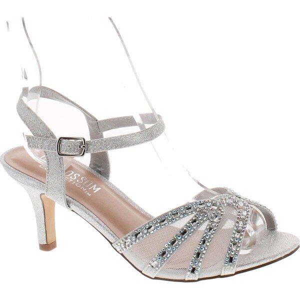 De Blossom Collection Womens Vero-59 Metallic Ankle Strap Dress Sandal Shoes