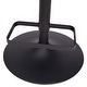 preview thumbnail 90 of 178, Vinyl Adjustable Height Barstool with Rounded Mid-Back Charcoal Fabric/Black Frame