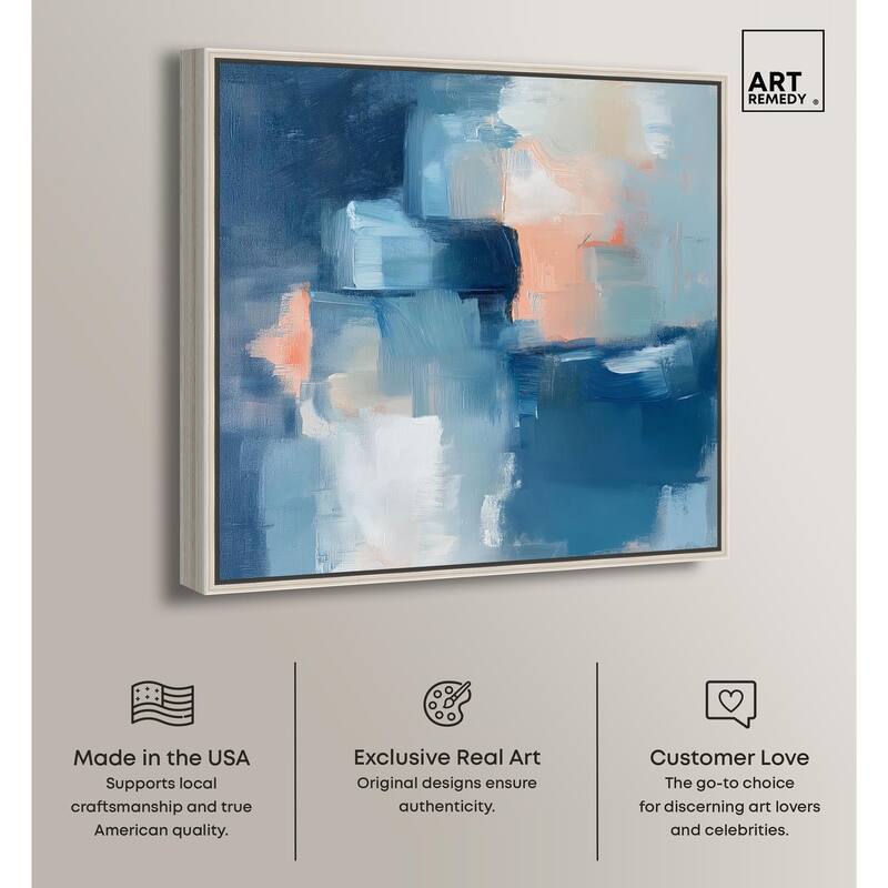 Whispering Blue I Canvas by Art Remedy