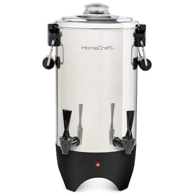 HomeCraft CUDS45SS Quick-Brewing 1000-Watt Automatic 45-Cup Coffee Urn, Stainless Steel