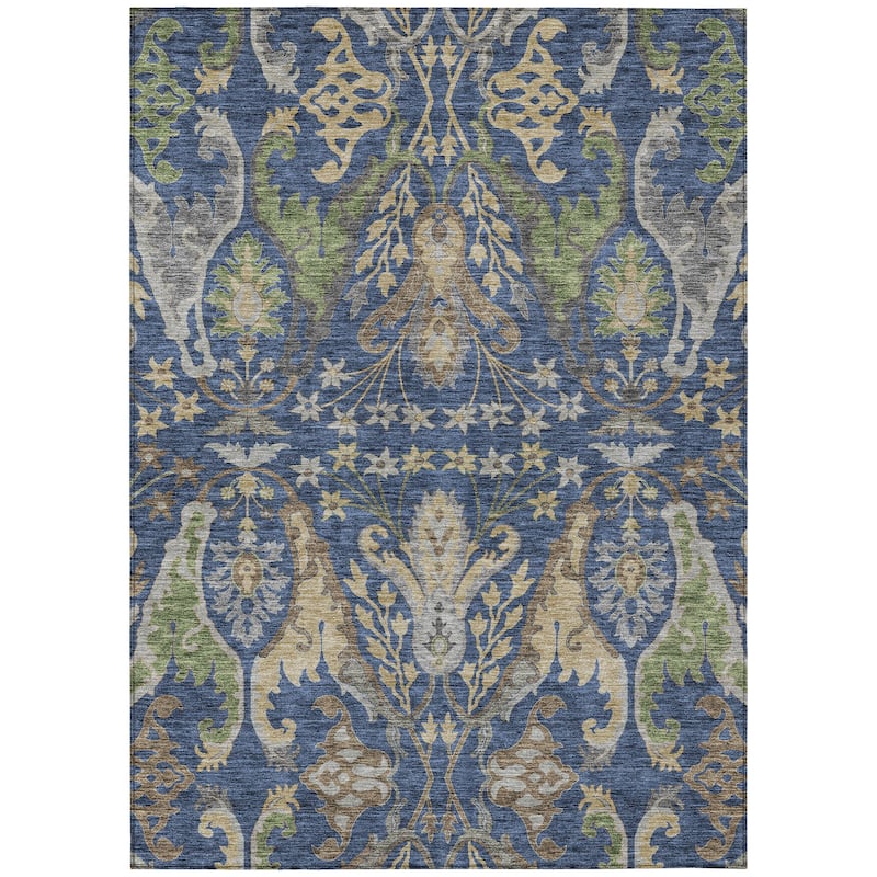 Machine Washable Indoor/ Outdoor Traditional Craftsman Chantille Rug