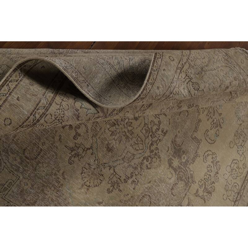 Tabriz Persian Vintage Area Rug Handmade Oriental Wool Carpet - 9'8" x 12'8"