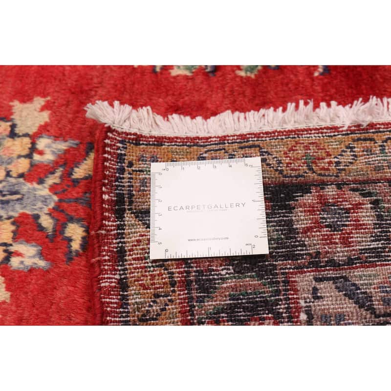 ECARPETGALLERY Hand-knotted Andelz Red Wool Rug - 3'3 x 9'6