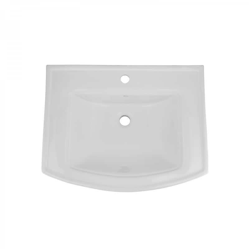 Florence White Ceramic Wall Mounted Sink with Overflow, Backsplash and Faucet Hole