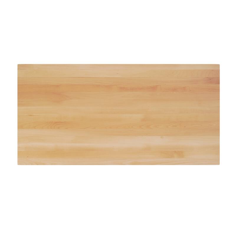Rectangular Solid Wood Commercial Tabletop with 22" x 22" Dining Height X-Base