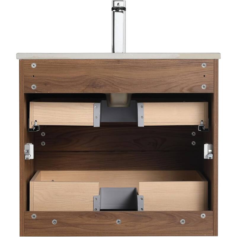 Blossom All Wood Wall Mounted Floating Bathroom Vanity with Sink