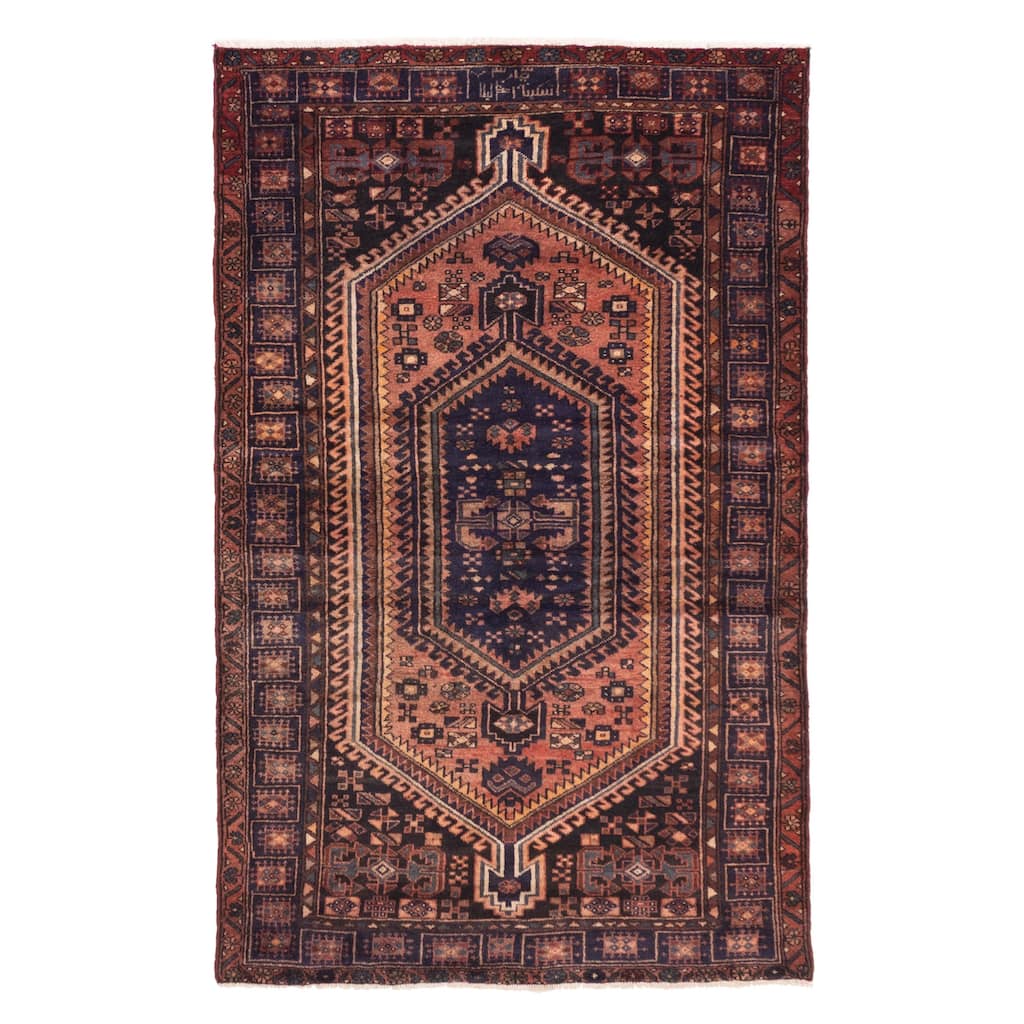 ECARPETGALLERY Hand-knotted Andelz Dark Copper Wool Rug - 4'7 x 7'5