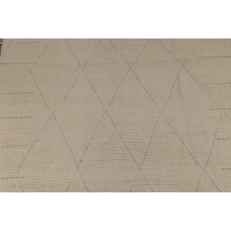 Trellis Moroccan Modern Area Rug Handmade Wool Carpet - 8'9"x 12'5"