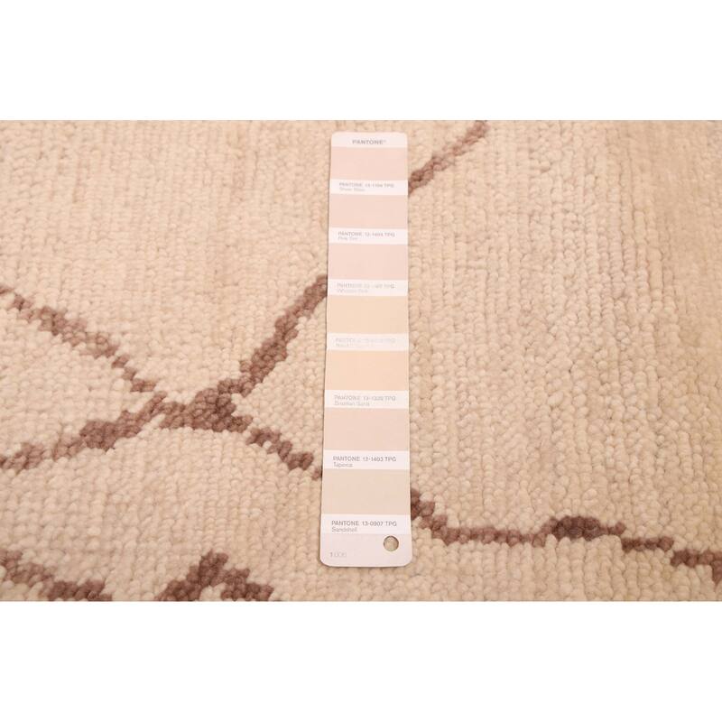 ECARPETGALLERY Hand-knotted Mystique Beige Wool Rug - 3'1 x 10'1