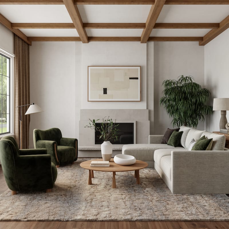 Nourison Luxurious Shag Ultra Plush Glam Abstract Area Rug - 7' x 10' - Ivory/Beige - Rectangle