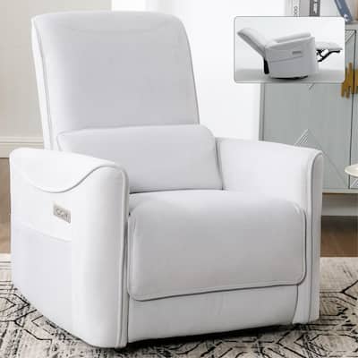 Swivel and Rocker Power Recliner Chair - Heavy Duty Motion Mechanism with USB and Type-C Ports