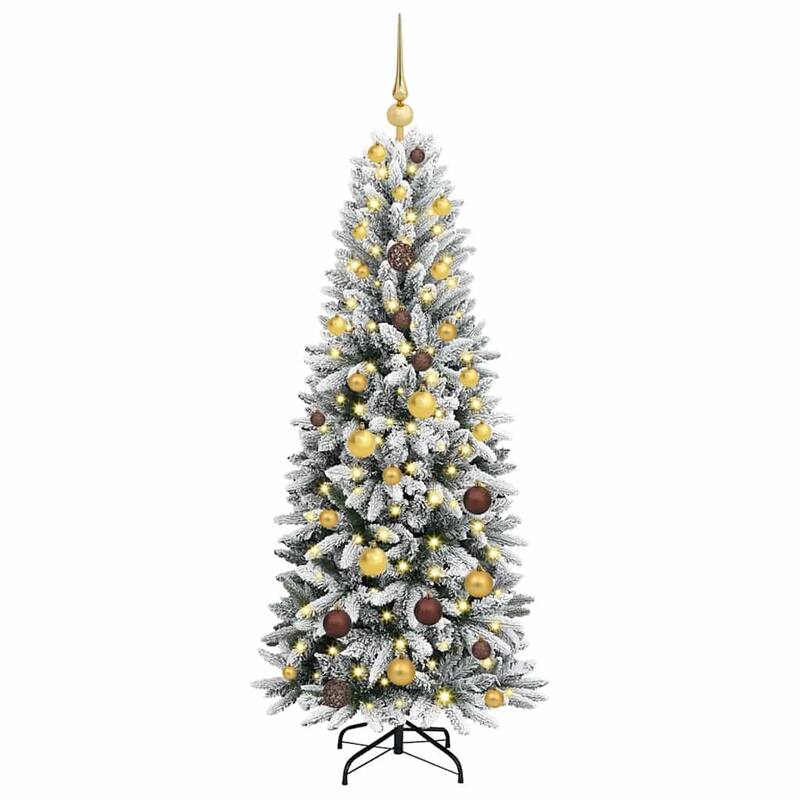 vidaXL Artificial Christmas Tree with 150/300 LEDs White
