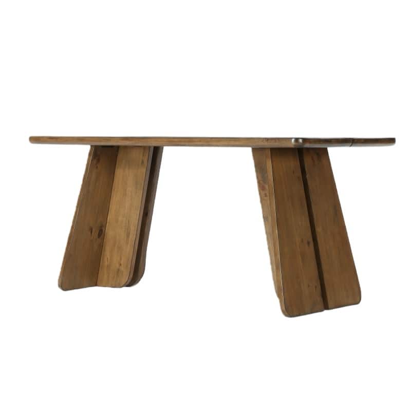 63" Rustic Farmhouse Executive Desk, Brown Wood Home Office Desk