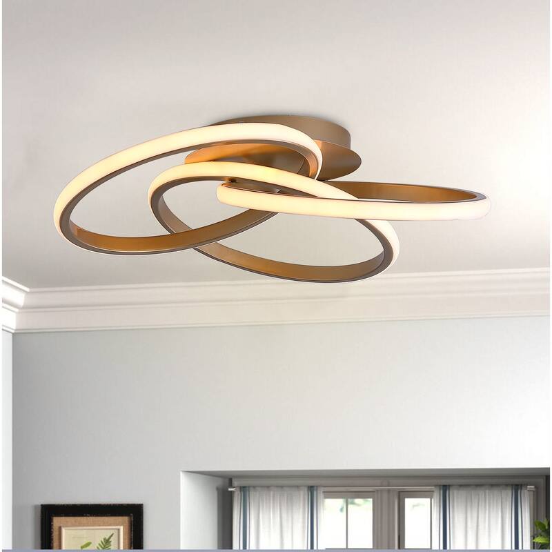 Modern 1-Light Linear Design LED Flush Mount Lighting Fixture