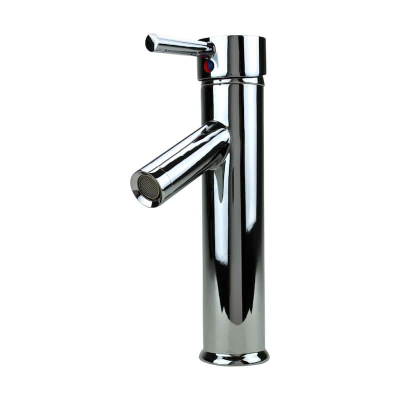 Chrome Plated Solid Brass Bathroom Faucet Single Hole Handle 10" H Renovators Supply