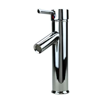 Chrome Plated Solid Brass Bathroom Faucet Single Hole Handle 10" H Renovators Supply