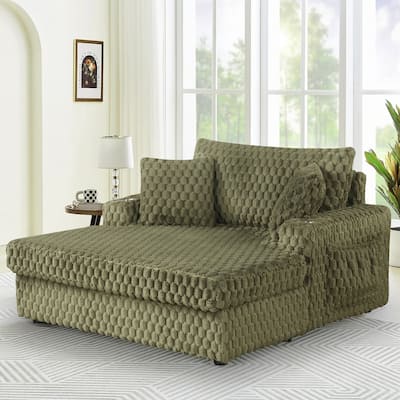 Modern Soft Indoor Chaise Lounge Couch Sofa Bed with Pillows