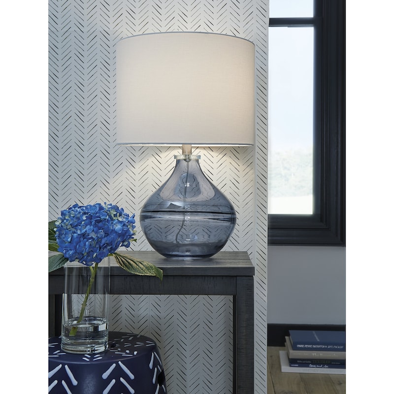 Ashley Furniture Lemmitt Glass Table Lamp - 10"W x 10"D x 22"H