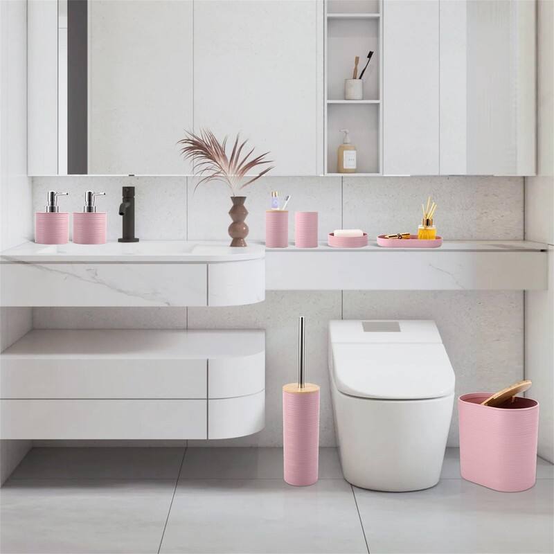 Bathroom Accessories Set with Trash Can - 1 x 1 x 1
