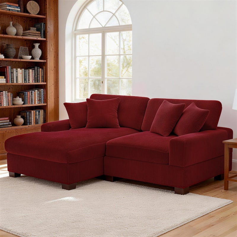 Oversized L-shaped Modular Sectional Sofa with Chaise Lounge