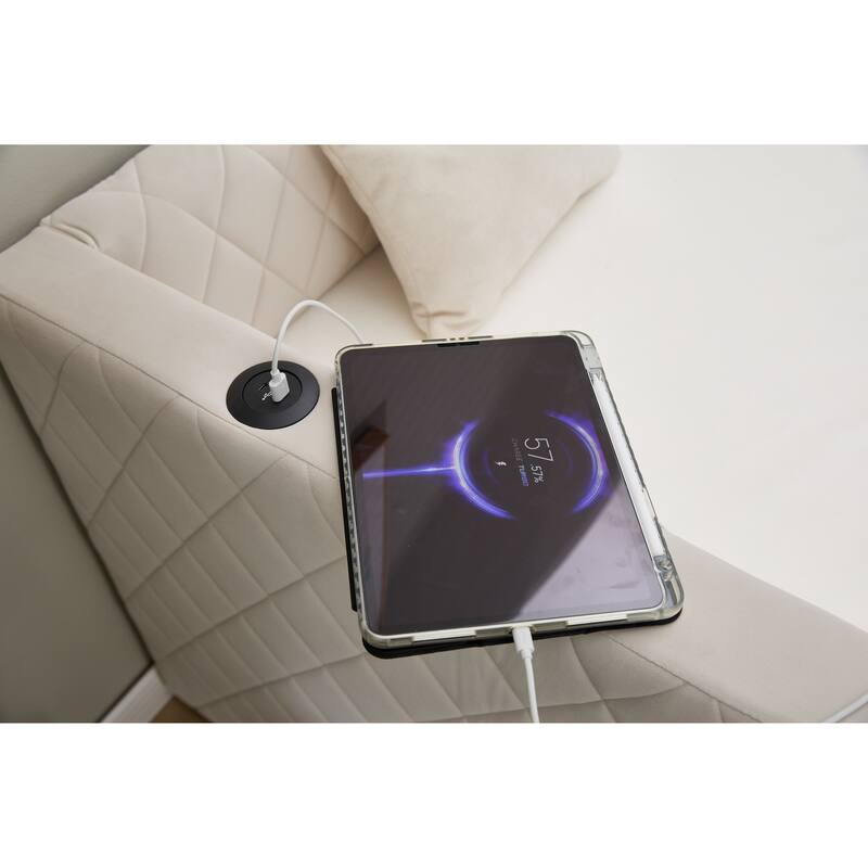 Twin Size Upholstered Daybed with Trundle, Velvet Sofa Bed with USB Port & Side Pockets, Modern V-Grained Backrest Guest Bed