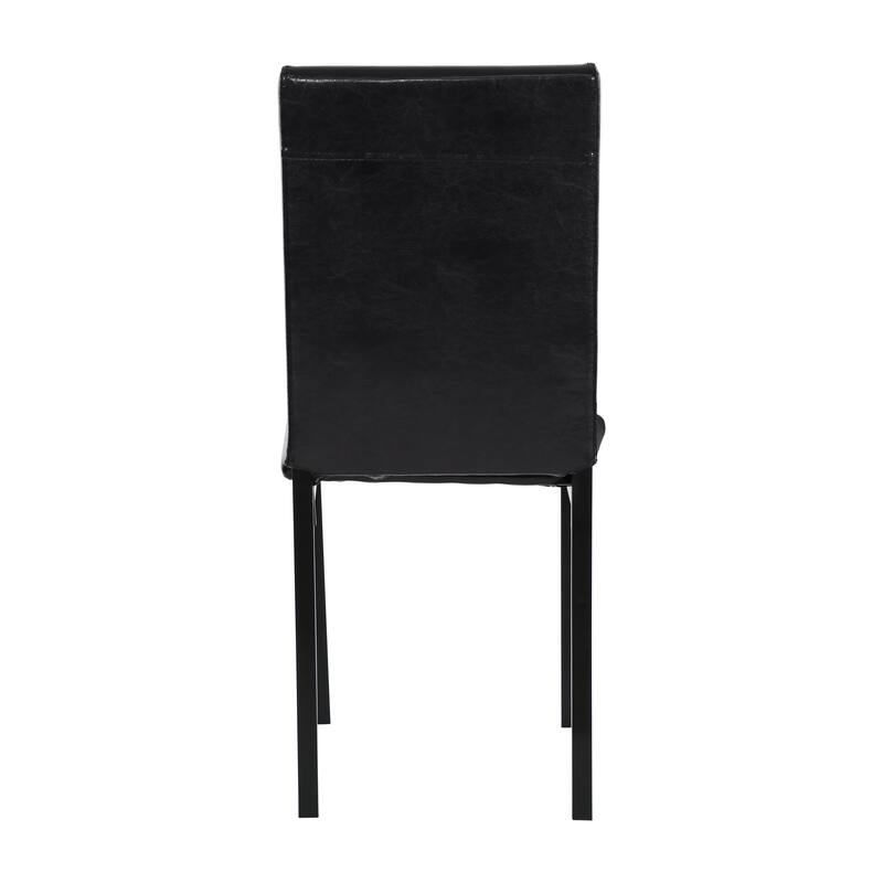 4PCS Metal Frame Accent Chairs,Faux Leather Seat,Metal Finish Dining Side Chairs