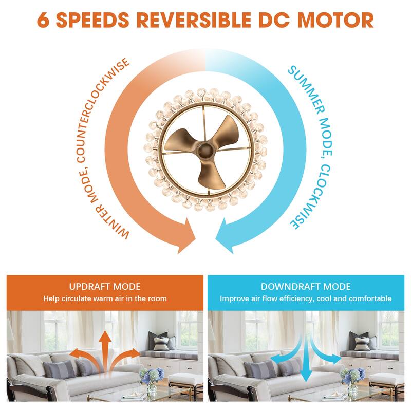 32" Rusted Silver Glass Feather 3-Blade Fandelier Caged Ceiling Fan with Light and Remote