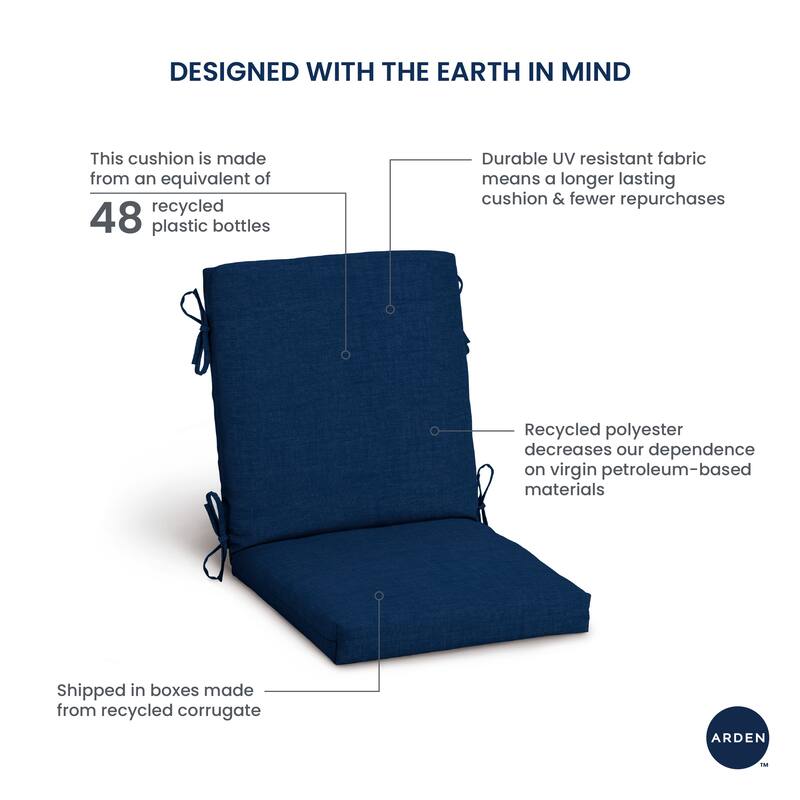 ARDEN Aurora Damask Outdoor Dining Chair Cushion