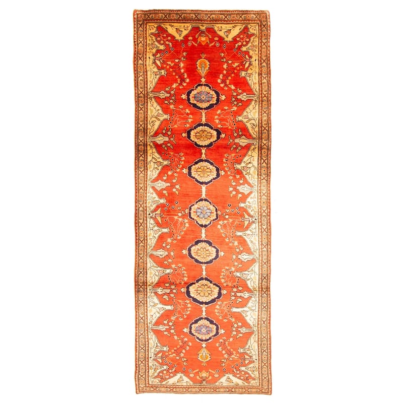 ECARPETGALLERY Hand-knotted Andelz Red Wool Rug - 3'9 x 10'8