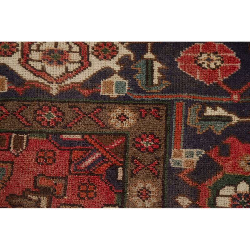 Hand Knotted Oriental 100% Wool Carpet Traditional Medallion Red Heriz Area Rug - 9' 6'' X 6' 3''