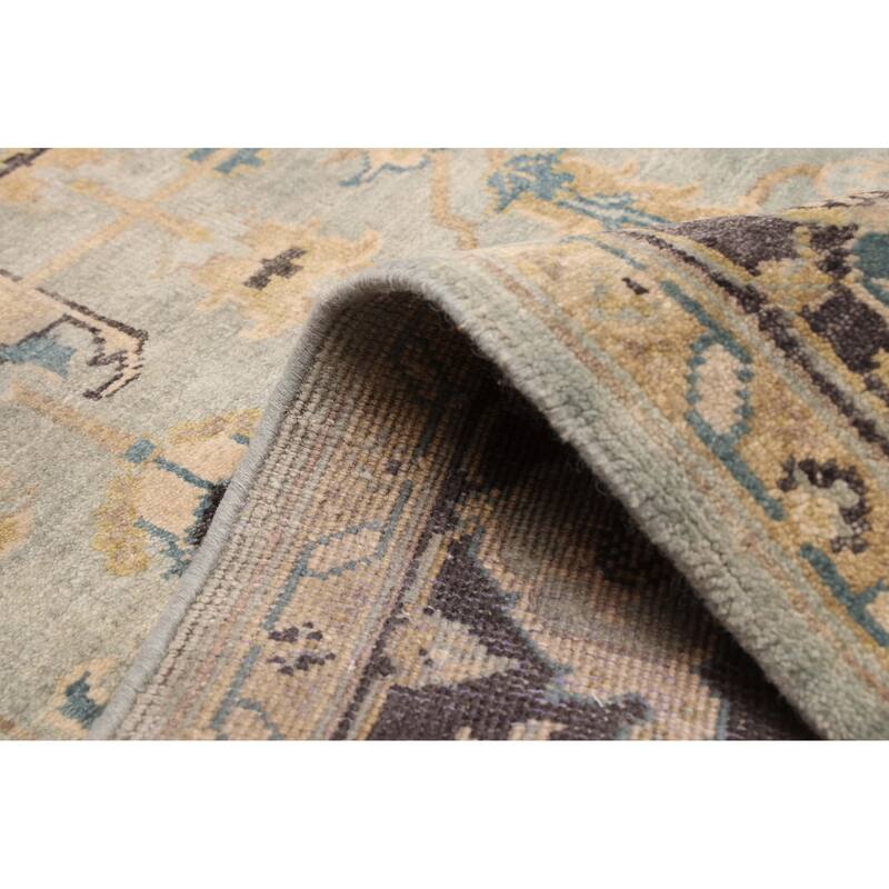 ECARPETGALLERY Hand-knotted Finest Agra Jaipur Teal Wool Rug - 7'9 x 9'7