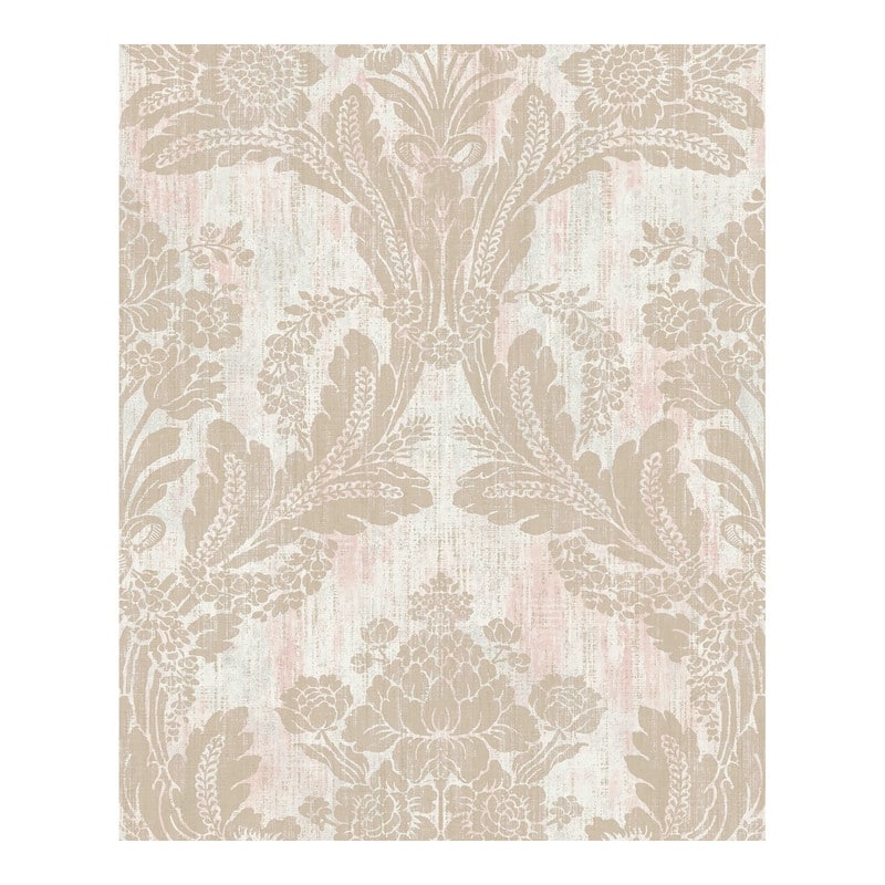 Advantage Zemi Light Pink Damask Wallpaper - 20.5 x 396 x 0.025