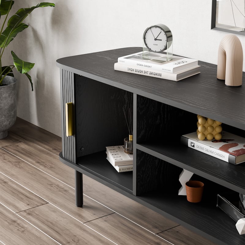 Tambour TV Stand Media Console for TVs Up to 55"