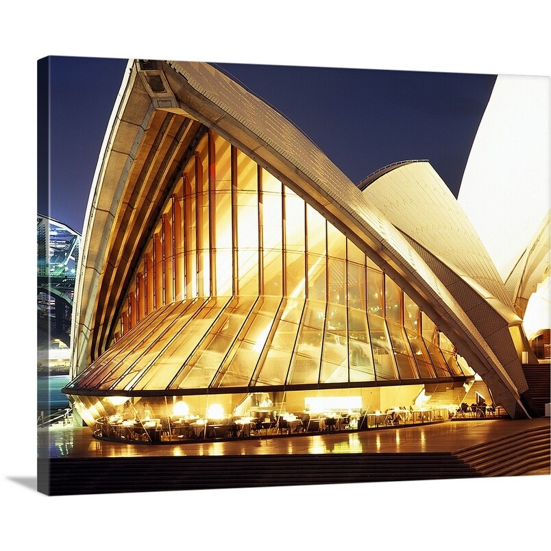 Shop Building Lit Up At Night Sydney Opera House Sydney Australia Canvas Wall Art Overstock 16859551
