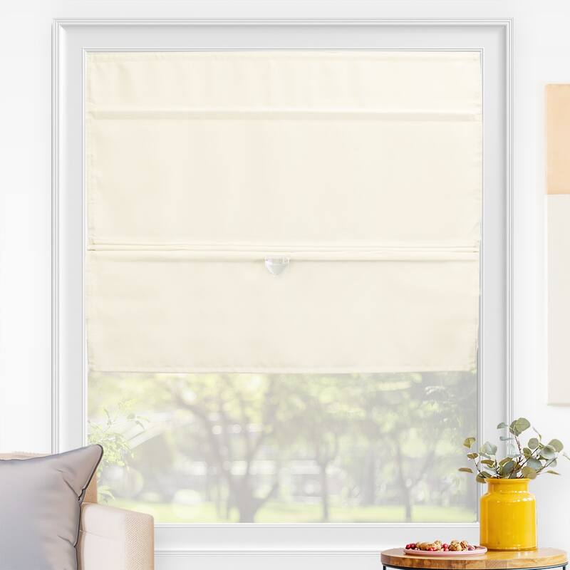 CHICOLOGY Cordless Magnetic Light Filtering Roman Shades