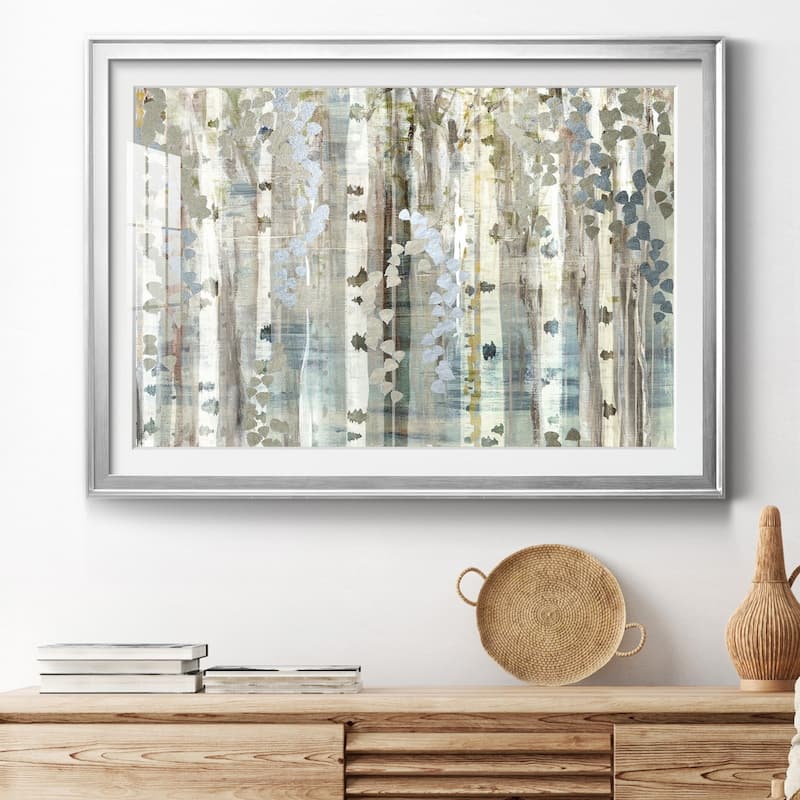 Birch Wood Meadow Premium Framed Print - Ready to Hang