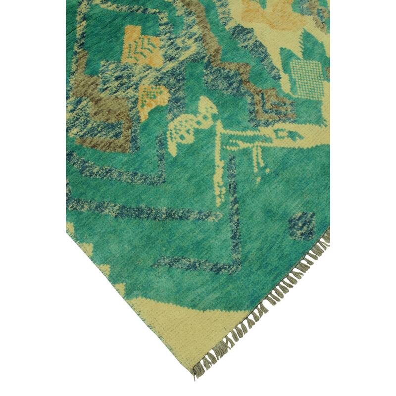 Balochi Lorelei Ivory/Turquoise Rug - 3'1" x 4'10"
